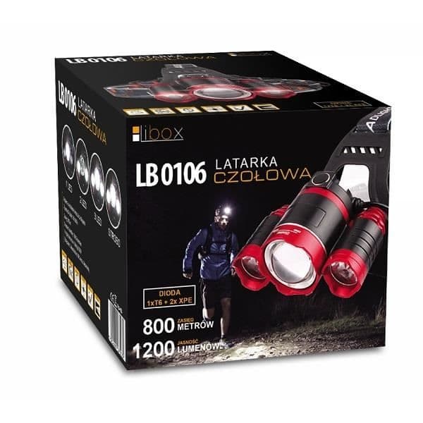 LIBOX LB0106 TRÅDLÖS HUVUDLAMPA 1 X 6 + 2 X XPE