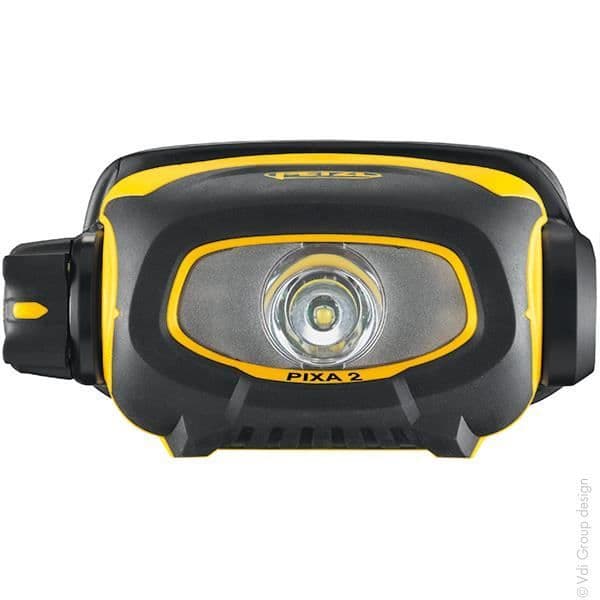 Strålkastare - PETZL - Pixa 2 - 75 Lm - Räckvidd 30 m - Svart och gul