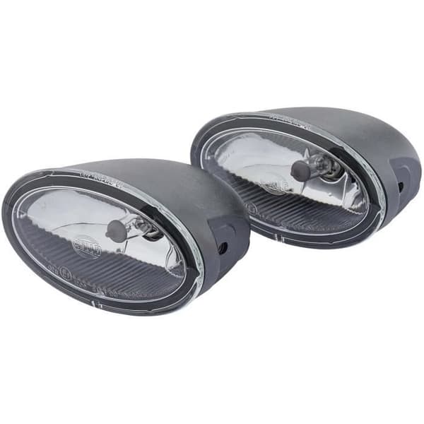 Dimljus - Hella - 1NA 008 283-801 - 12V - Ovalt - Klar kristall