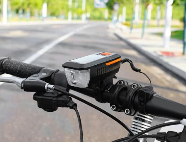 Cykel Belysning Forlygte Horn Nat Ridning Stærk Solar Mountain Bike lommelygte