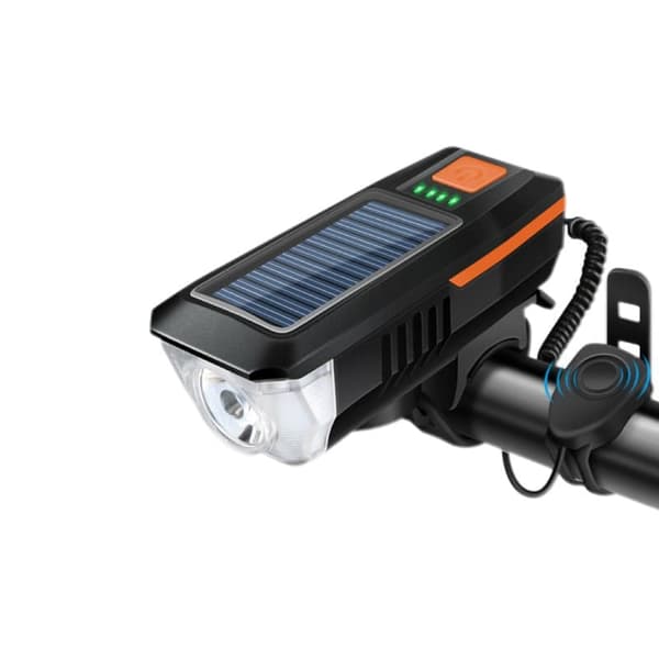 Cykel Belysning Forlygte Horn Nat Ridning Stærk Solar Mountain Bike lommelygte