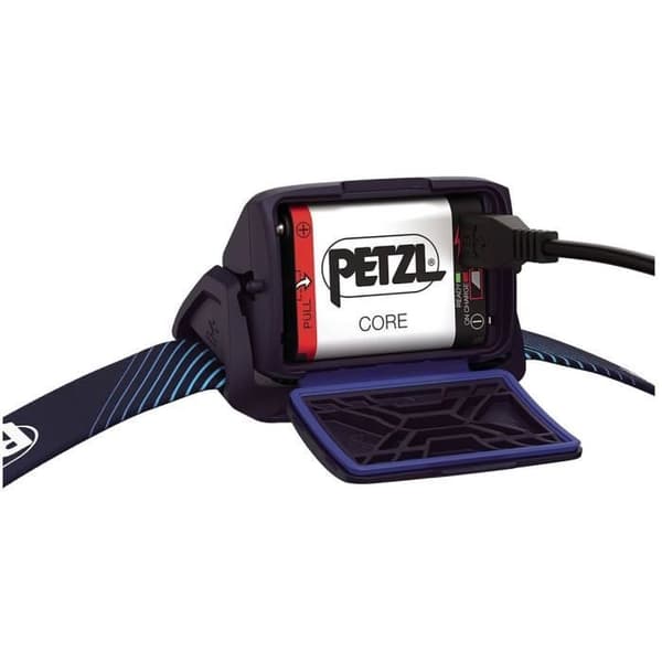 Pandelampe - PETZL - ACTIK CORE - Fiskeri / Navigation - 600 lumen - Inklusive genopladeligt batteri - Blå