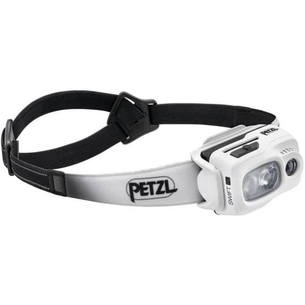 Monilajiotsalamppu - PETZL - SWIFT RL - 1100 lumenia - Heijastava pääpanta - Ladattava akku - Valkoinen musta, Valkoinen