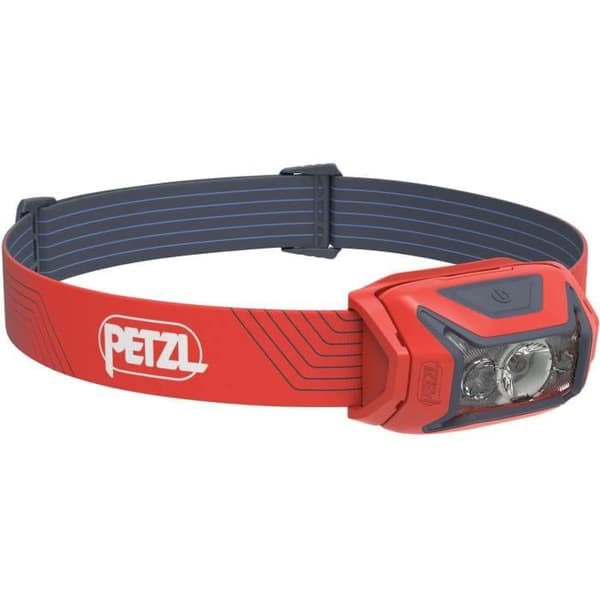 Otsalamppu - PETZL - ACTIK - Juoksu / Vaellus - 450 lumenia - Sis. 3 AAA/LR03-paristoa - Punainen Punainen