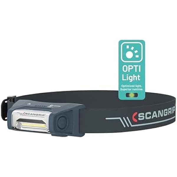 LED Huvudlampa - SCANGRIP - Life I-View - 400lm - Uppladdningsbar - Vattentålig - Justerbart OPTI Light