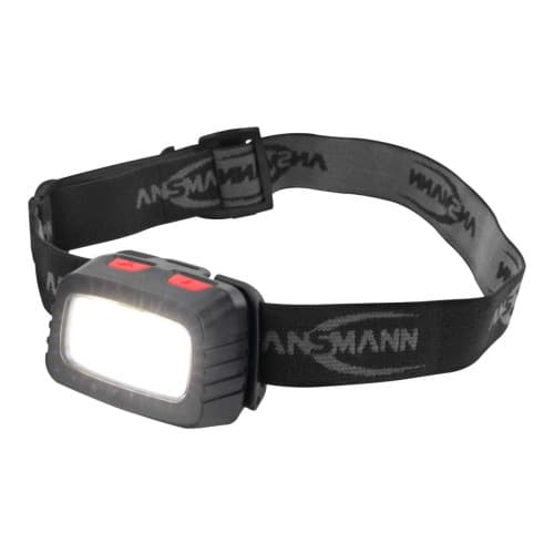 ANSMANN HD200B - huvudficklampa - LED - 3 W - svart / röd