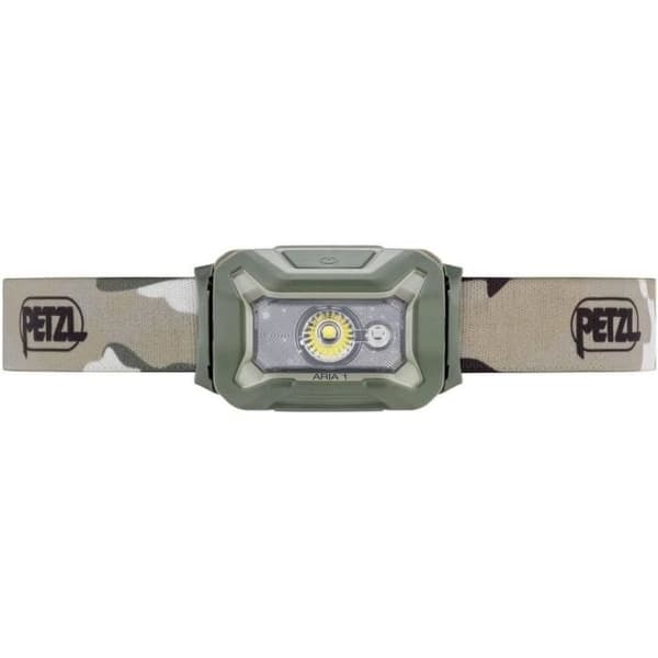 Vedenpitävä otsalamppu - PETZL - ARIA 1 - 350 lumenia - Maastokuvio