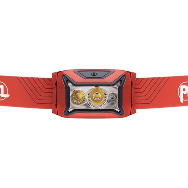Otsalamppu - PETZL - ACTIK - Juoksu / Vaellus - 450 lumenia - 3 AAA/LR03-paristoa mukana - Punainen
