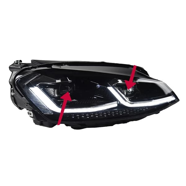 AKD Hovedlampe, LED Lysstyrke, Holdbar Konstruktion,Tsi sølv alle ledet, 12W, LHD