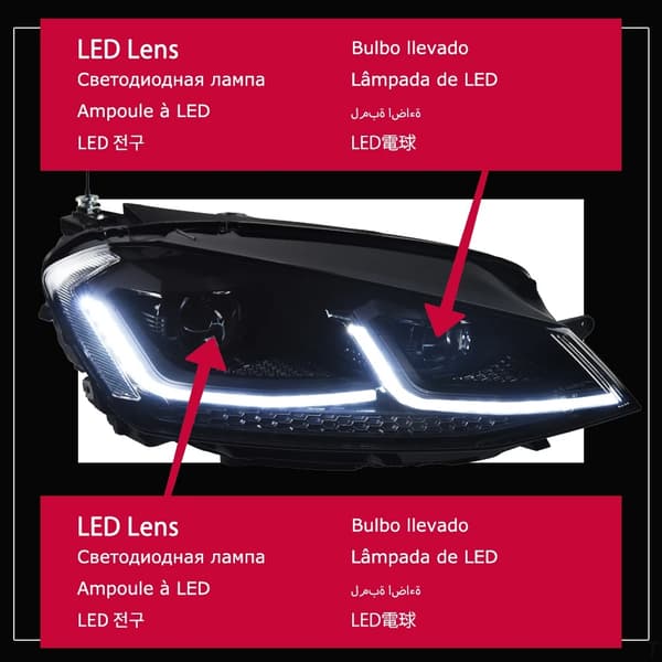AKD Hovedlampe, LED Lysstyrke, Holdbar Konstruktion,Sort alle LED, 12W, Rhd