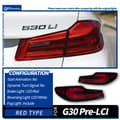 Miniatyrbild 2 av 2: Bilbakljusmontering, LED-bromsljus, BMW G30-passform,Röd Normal Signal