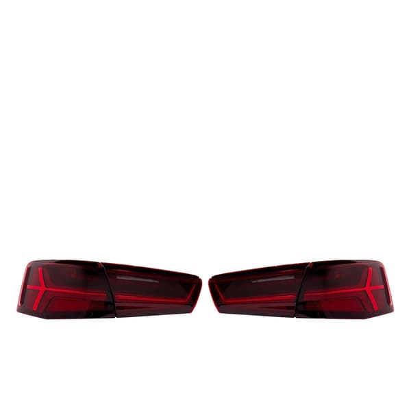 Baglygte, LED-samling, kompatibel med Audi A6 2012-2016, holdbart ABS-materiale,Rød