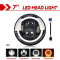 Miniatyrbillede 2 af 2: LED-forlygte, 80W effekt, høj- og lavstråle, 7 tommer diameter,1 Stykke