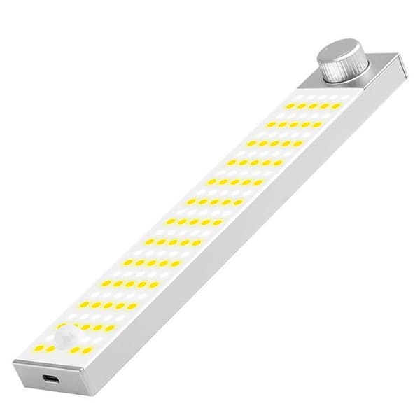 Uppladdinngsbar LED-lampa till skåp med rörelsesensor och 128 LED