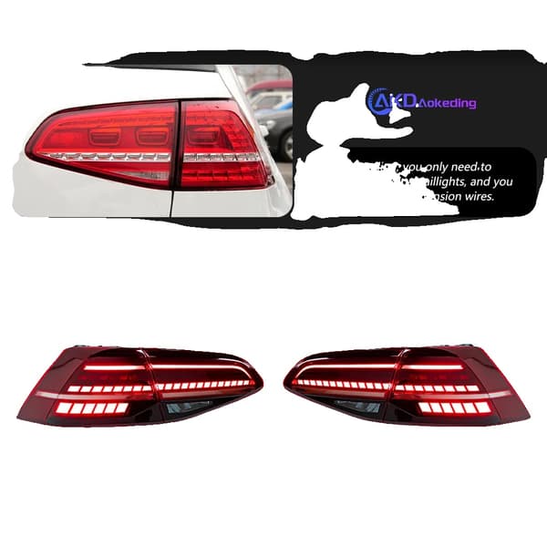 Bakljus, LED DRL, Bromsbackljus, För MK7 LED Röd