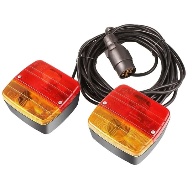 Släpvagnsbelysning, magnetisk montering, LED-lampor