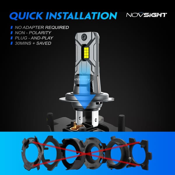Auton ajovalopolttimot, 12000LM kirkkaus, plug-and-play-asennus, H7