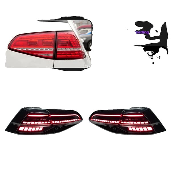 LED Bakljusmontering för Golf 7/7.5 (2013-2020), Certifierad och Enkel Installation,Golf 7 LED Svart