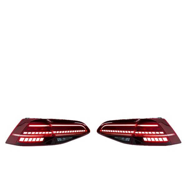 LED Baglygte for Golf 7/7.5 (2013-2020), Certificeret og Nem Installation,Golf 7 Halogen Rød