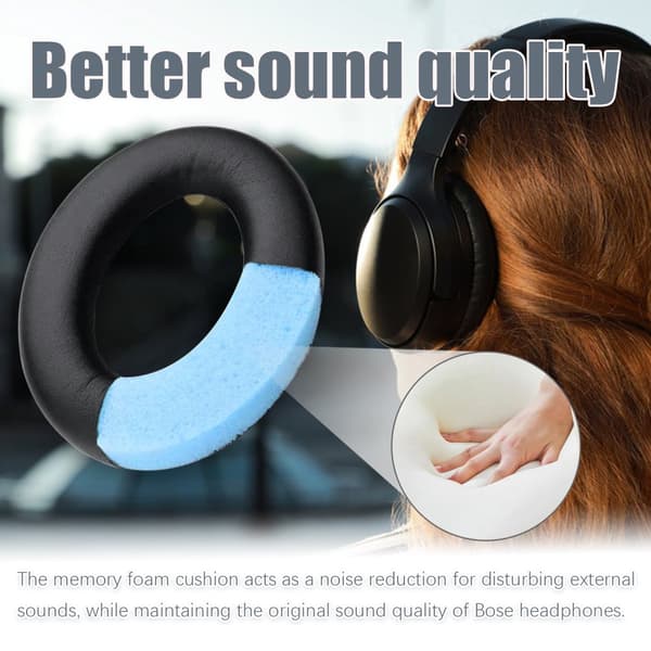 INF Öronkuddar för Bose QC35 I/II, QC25, QC15, QC 2 AE 2, AE 2i, AE 2w, SoundTrue, SoundLink