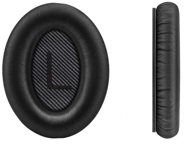 INF Kvalitets-øreputer for Bose QC 35/25/15 hodetelefoner 1 par Sort
