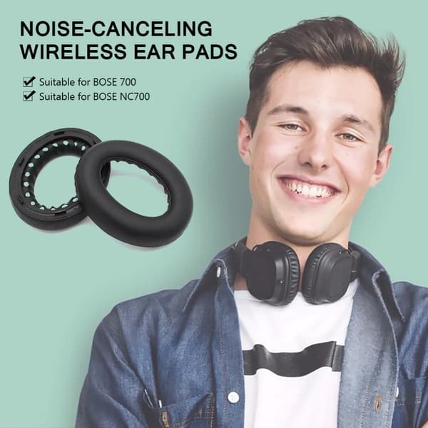 INF Ørepuder til Bose 700 / NC700 kunstlæder 1 par Sort