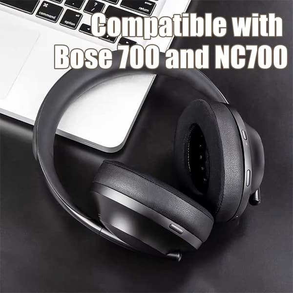 INF Ørepuder til Bose 700 / NC700 kunstlæder 1 par Sort