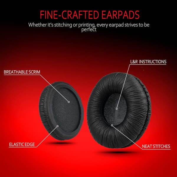 INF Öronkuddar för JBL T450BT/T500BT/Tune 600BTNC Läder Hörlurar Reservkuddar Svart SvartJBL T450BT/T500BT/Tune 600BTNC