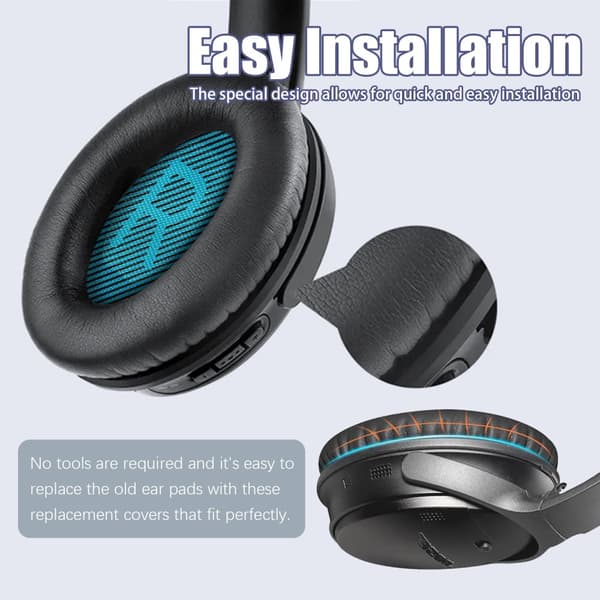 INF Öronkuddar för Bose QC35 I/II, QC25, QC15, QC 2 AE 2, AE 2i, AE 2w, SoundTrue, SoundLink