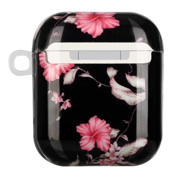 SKALO AirPods 1/2 Kukka TPU-suojakuori, jossa on karabiini - #2