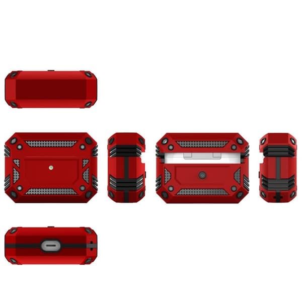 SKALO AirPods Pro Shockproof Armor Fodral - Röd
