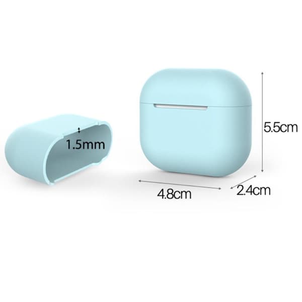 SKALO AirPods 3 Ultratunn Silikon Fodral - Svart