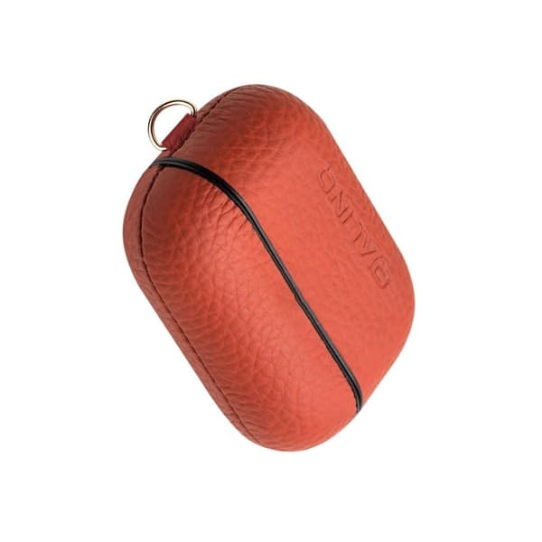 SKALO AirPods Pro QIALINO Äkta Läder Fodral - Röd