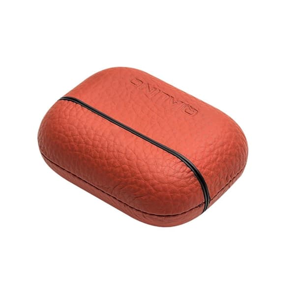 SKALO AirPods Pro QIALINO Äkta Läder Fodral - Röd