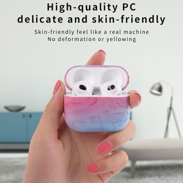SKALO AirPods 3 Marmor Cover m. Karabinhage - #3