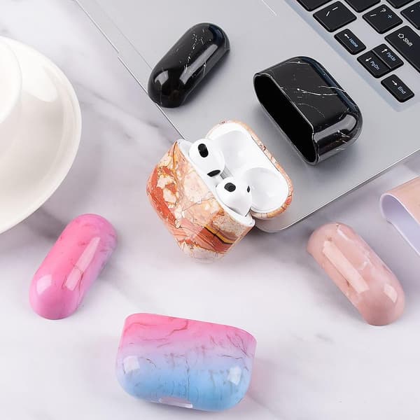 SKALO AirPods 3 Marmor Cover m. Karabinhage - #3