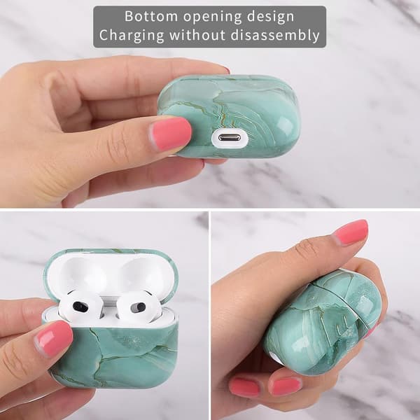 SKALO AirPods 3 Marmor Cover m. Karabinhage - #3