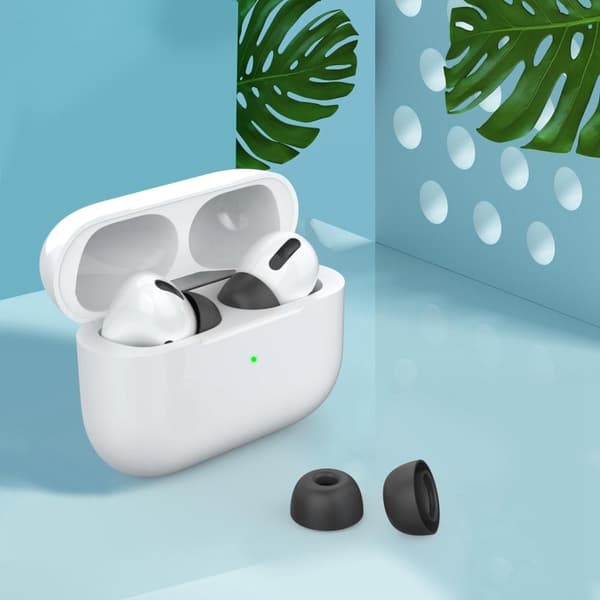 AHASTYLE AirPods Pro 1/2 Öronkuddar i Silikon Svart - Small