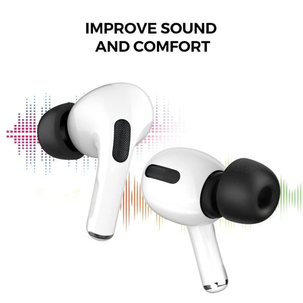 AHASTYLE AirPods Pro 1/2 Öronkuddar med Memory Foam Svart - Large