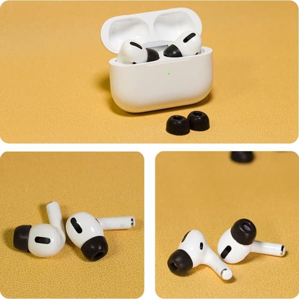 AHASTYLE AirPods Pro 1/2 Öronkuddar med Memory Foam Svart - Large