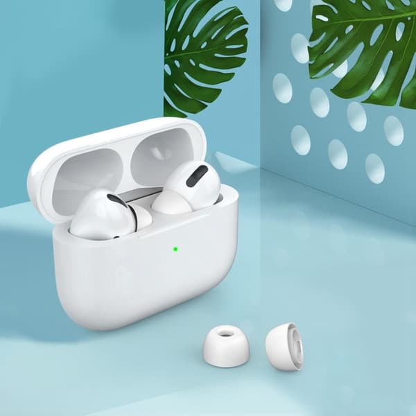 AHASTYLE AirPods Pro 1/2 Öronkuddar i Silikon Vit - Medium