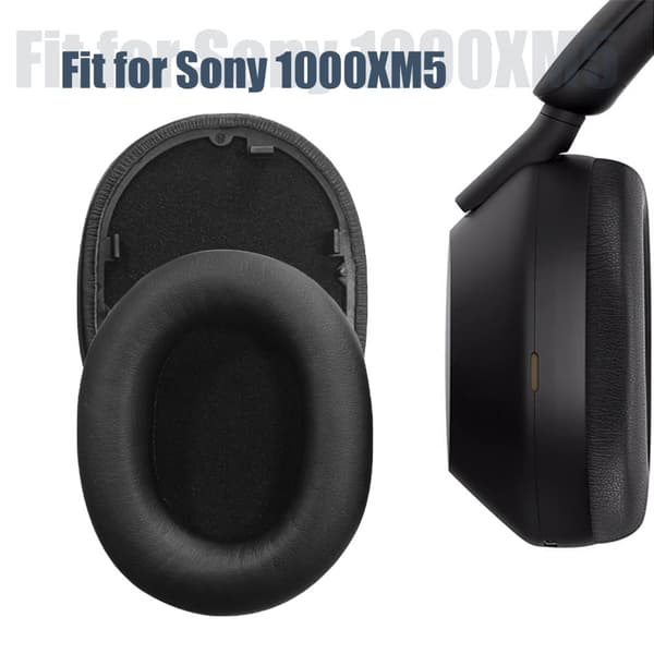 INF Udskiftning af proteinlæder ørepuder til SONY 1000XM5 SortSony 1000XM5