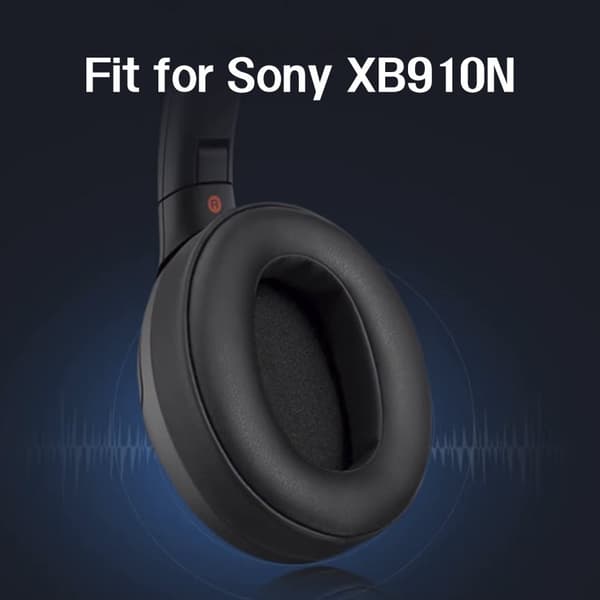 INF Øreputer lær for Sony XB910N Reservehodetelefoner Reserveputer 1 par SortSony XB910N