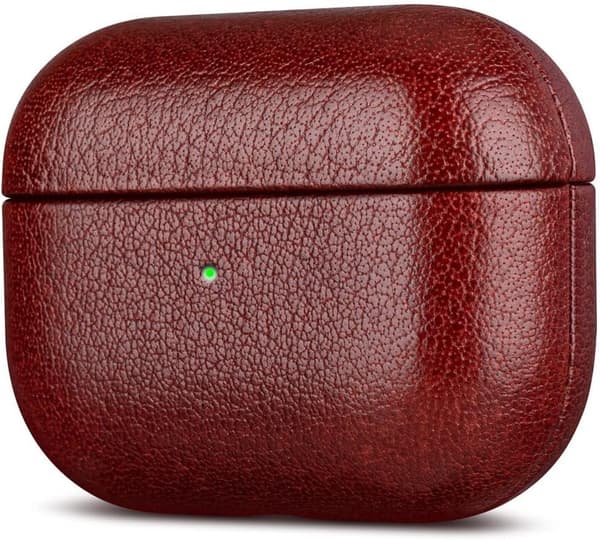 Nahkakotelo Apple Airpods Prolle 2 - tummanruskea
