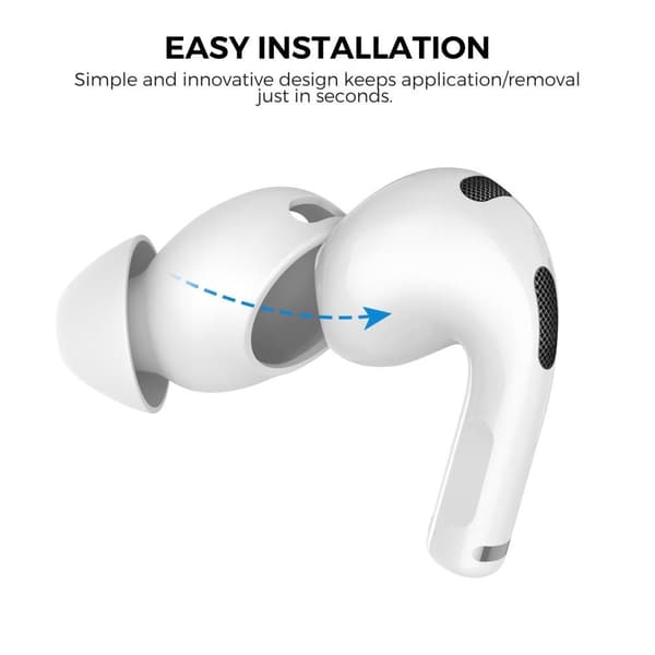 AHASTYLE AirPods 3 Silikoniset korvatyynyt S+M+L - Valkoinen