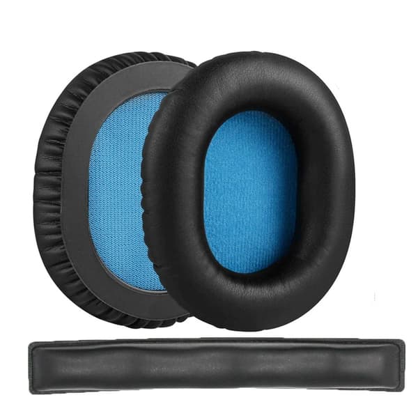 Øreputer i PU-proteinskinn for Sennheiser HD8 DJ/HD6-miks med HD8-hodebånd Sort