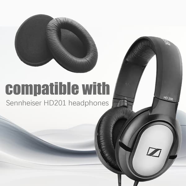 INF Öronkuddar till Sennheiser HD201 Svart