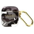 Miniatyrbild 2 av 4: Guess Camouflage Design Halvstyv silikon AirPods-fodral - grå