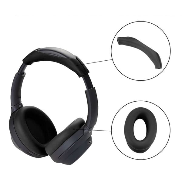 INF 1 par øreputer i silikon, pannebånd for Sony WH-1000XM3 Sort