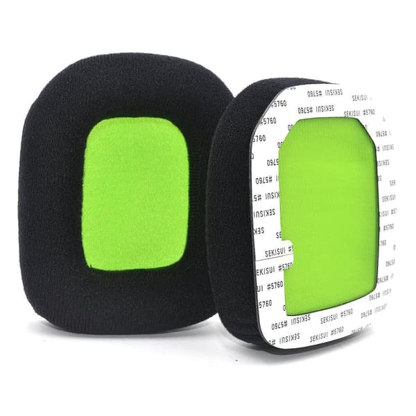 Öronkuddar Kompatibel med Logitech Astro-headset, öronkuddar av flanell Memory Foam Grön